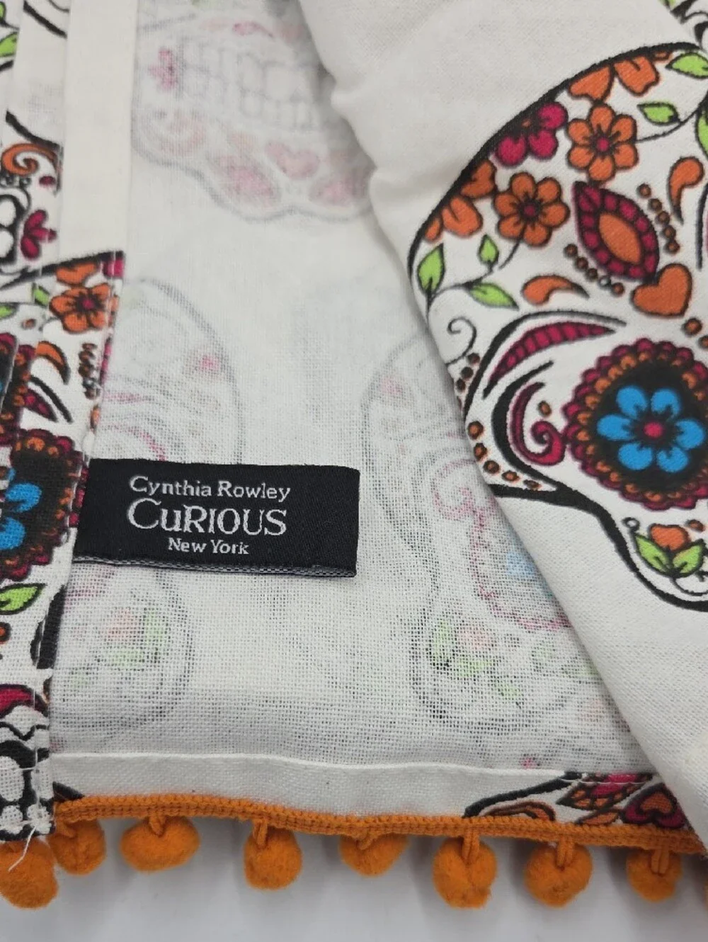 Cynthia Rowley Curious Sugar Skull Dish Towels